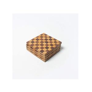 Ensemble de 4 sous-verres en bois élégants fabriqués à la main au design moderne sous-verres durables pour la décoration intérieure et le mariage - Product Image 2