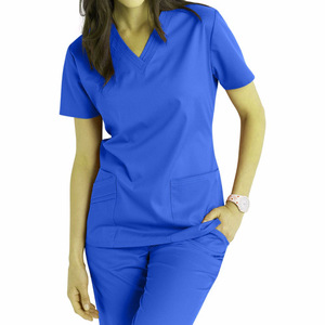 Vente chaude soins infirmiers nouveau Style mode uniforme gommages ensemble en gros impression hôpital Spandex infirmière médical doux extensible gommages - Product Image 4