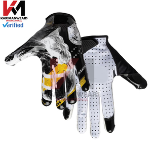 Gants de football américain de qualité supérieure, gants de receveur, logo personnalisé, adhérence confortable, gants de sport d'extérieur, fournisseur - Product Image 5