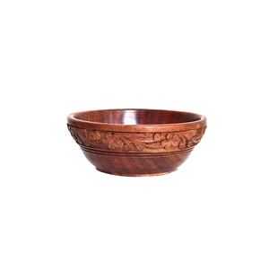 Vente en gros de bols décoratifs multifonctionnels en bois de sheesham écologiques vintage, faits à la main, pour la décoration de table, la cuisine, les cadeaux - Product Image 1