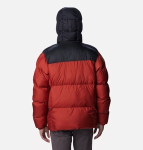 Customized Men's High Street Winter Standard <b>Coats</b> Hooded Puffer Jacket Stand Collar Bubble Design Woven Fabric Custom Front - Product Image 6