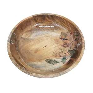 Vaisselle en bois de qualité supérieure façonnée à la main, texture lisse, présentation quotidienne des repas, durable, longue durée de vie, bois naturel à grain naturel - Product Image 1