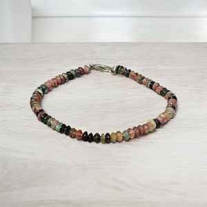 Multi Tourmaline Gemstone Beaded Bracelet 6-8mm Natural Stone Jewelry for Women Boho Style Global Trend 2025 Pick - Product Image 6