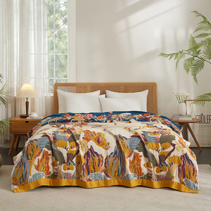 BL005 Boho Jacquard Manta Suave Vintage Floral 100% Algodón Muselina King Size Colcha o Picnic Throw Wholesale - Product Image 6