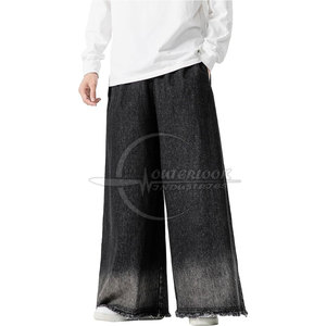 2025 New Fashion Custom Logo <b>Men's</b> <b>Flared</b> <b>Jeans</b> Pant High Quality Lightweight Straight Pattern Wide Leg Best Casual Style - Product Image 6