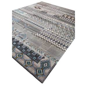 Tapis Manchaha Lev-785 bleu, noué à la main en laine et soie de bambou, épaisseur 10 mm, motif abstrait, pour la maison, le couloir, forme rectangulaire - Product Image 2