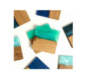 Posavasos cuadrado de madera de resina de diseño moderno de alta calidad, nuevo modelo de lujo para uso en mesa, exportado a granel a la India, precio competitivo - Product Image 3