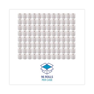 Papier toilette en rouleau jumbo Boardwalk 1 pli, résistant et doux, jetable dans les fosses septiques - 96 rouleaux/carton, blanc - Product Image 4