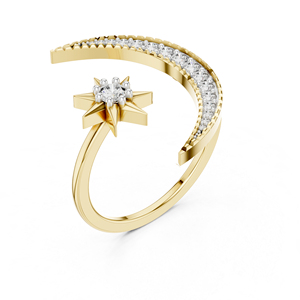 Anillo de Oro Rosa de 14K con Diamante Cultivado en Laboratorio para Mujer |   Anillo para Boda |   Diamante Cultivado Nuevo - Product Image 5