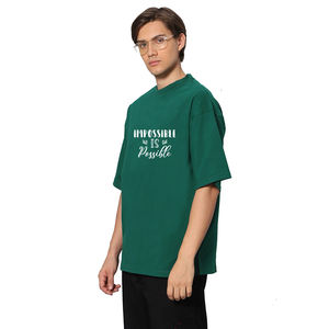 เสื้อยืดโอเวอร์ไซส์สำหรับผู้ชายผ้าคอตตอนพิมพ์โลโก้ได้ตามต้องการ240แกรมสำหรับฤดูร้อน - Product Image 3