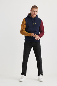 Sudadera con capucha de lana de invierno de gran tamaño para hombre de algodón pesado, estampado de lavado ácido de lujo, patrón sólido, logotipo personalizado, sin cuerda, personalizable - Product Image 3