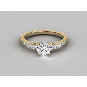 Bague solitaire en or 14 carats pour femmes avec diamant cultivé en laboratoire - Product Image 5