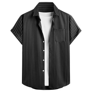 เสื้อเชิ้ตติดกระดุมแขนสั้นสำหรับผู้ชายพร้อมบริการสั่งทำอย่างเต็มรูปแบบรวมถึงการปักโลโก้และป้ายผ้าสี - Product Image 1