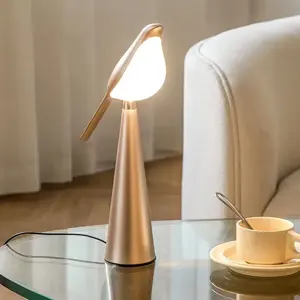 Lampe de table contemporaine MayaGlimmer, corps en verre et fer moderne, culot E14, alimentation sans fil AC/DC/220V pour chambres et lecture - Product Image 2