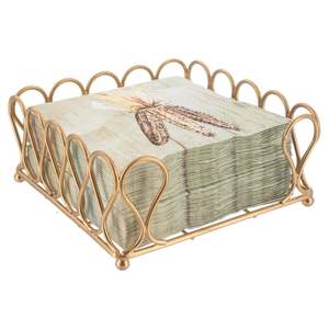 Panier à serviettes décoratif en métal pour le salon ou le café offrant un attrait esthétique et une fonction - Product Image 1