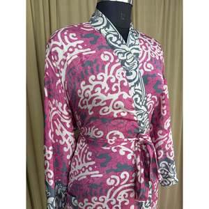 Recycled Silk Sari Women's Boho Chic Vintage <b>Beach</b> Cover Dress <b>Robe</b> for Resort Wear Gypsy House Kimono for Lounge Swimsuit Up's - Product Image 5