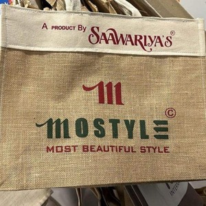 Luxury Wholesale <b>Jute</b> Shopping Bags Custom <b>Ribbon</b> Handle Eco Friendly Portable Gift Bags with Logo Customization Bulk Supplier - Product Image 2