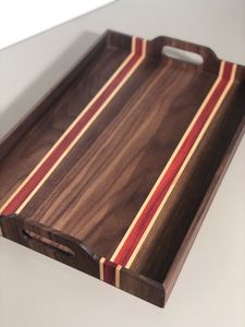 Plateau de service décoratif de table au design admirable plateau en bois de qualité supérieure plateau de service à thé et à café de taille personnalisée - Product Image 5