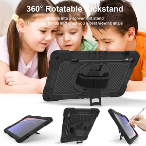 Coque robuste à 3 couches avec sangle de transport, béquille et bandoulière, étui antichoc robuste pour <span class=keywords><strong>Samsung</strong></span> Tab S10 Lite X400/X406B - Product Image 5