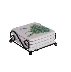 ที่รองแก้วทำจากโลหะทำจากสแตนเลสแผ่นหินออกแบบได้ตามต้องการ - Product Image 3
