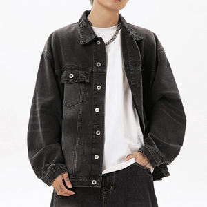 Nouvelle veste en jean de luxe pour homme, élégante, coupe slim, style urbain, à capuche, en toile délavée, à manches longues, avec fermeture éclair frontale, personnalisée, de haute qualité - Product Image 2