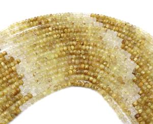 Perles en forme de rondelle à facettes en rutile doré naturel Pierre précieuse en rutile doré naturel 4MM Approx.14 pouces Perles de fabrication de bijoux - Product Image 5