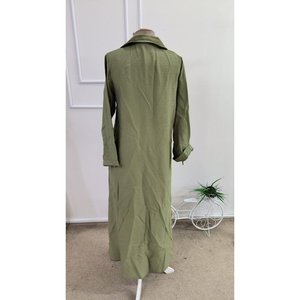 Vestido Largo Holgado con Cuello y Botones Delanteros para Mujer, 34352 - Verde - Product Image 6
