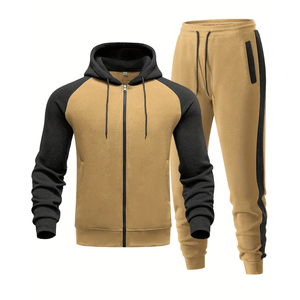 Ropa deportiva informal para hombre, conjunto de dos piezas, gimnasio al aire libre, entrenamiento físico, ropa para correr, fabricación de otoño, chándal deportivo - Product Image 1