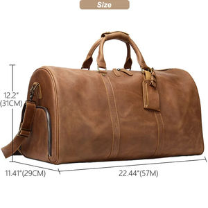 Custom High Quality Genuine <b>Leather</b> Men's Travel <b>Duffel</b> <b>Bag</b> Wholesale Vintage Genuine <b>Leather</b> <b>Duffel</b> <b>Bag</b> - Product Image 5