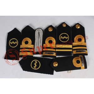 High Quality Customized Fashion Epaulettes Gold Black Bullion Shoulder Boards for Pilots Use for <b>Airlines</b> in Pakistan - Product Image 1