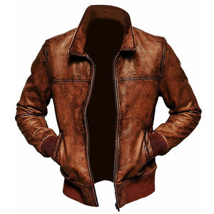 Veste en cuir pour homme Collection hiver 2026 Chauffante en cuir véritable de haute qualité Vestes en cuir pour homme Service OEM - Product Image 4