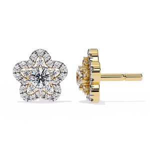 Pendientes Brillantes de Oro de 18K con Diamante Cultivado en Laboratorio, Pendientes de Diamantes Premium - Product Image 2