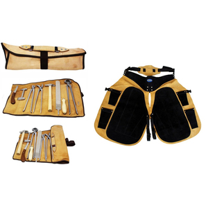 Professional Horse Farrier <b>Tool</b> <b>Kit</b> Veterinary Instrument for Hoof Grooming and Shoe Care Includes Leather <b>Bag</b> - Product Image 4