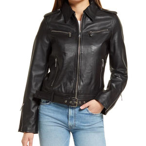 Chaquetas de mujer Cuero genuino Hecho de Pakistán Chaquetas de piel de oveja Moda de invierno Tallas grandes Damas Venta caliente Chaqueta suave - Product Image 4