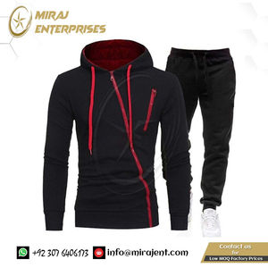 Conjunto de pantalón y Sudadera con capucha para hombre, ropa deportiva informal con cremallera, chándal de dos piezas OEM para verano e invierno, pantalones con capucha - Product Image 5