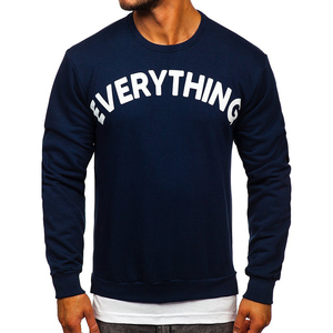 Wholesale <b>Men</b> Plain Crew Neck Sweatshirt Customizable French Terry Fabric <b>Pullover</b> <b>for</b> Casual and Sports Use - Product Image 1
