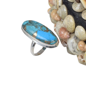 Sólido 925 anillo de turquesa esterlina joyería hecha a mano boda anillo de plata sólida turquesa anillo de piedras preciosas - Product Image 4