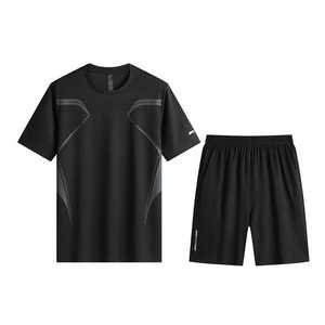 Nuevo conjunto de dos piezas, venta al por mayor, chándal de verano informal para hombre, chándales impermeables para entrenamiento, ropa deportiva, chándal para hombre - Product Image 2