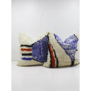 Funda de Almohada Marroquí Hecha a Mano, Funda de Cojín Tradicional Bereber, Cojín Decorativo Boho para Sofá, Almohada Decorativa de Algodón para el Hogar - Product Image 1