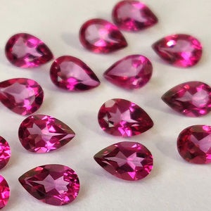 ลูกแพร์บุษราคัมสีชมพูธรรมชาติขนาด6x9มม. ลูกแพร์บุษราคัมสีชมพูเหลี่ยมเพชรพลอย - Product Image 1