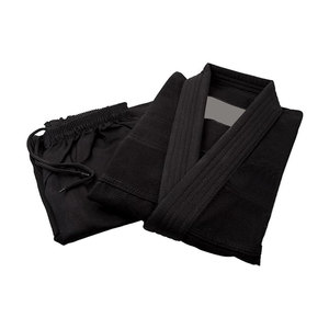 Premium Contender Kids BJJ Gi en negro clásico 100% uniforme de algodón para entrenamiento y competición de artes marciales juveniles - Product Image 3