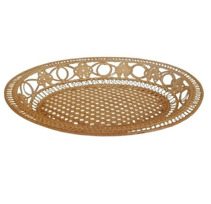 100% Natural Eco Bandeja de almacenamiento de bambú de ratán de alta calidad Cesta de frutas personalizable para uso en la cocina Embalaje en caja - Product Image 1