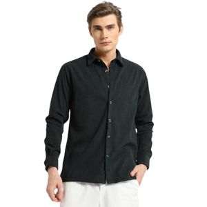 Camisa de pana para todo tipo de clima para hombre, material de felpa suave que le mantiene cómodo de otoño a primavera - Product Image 1