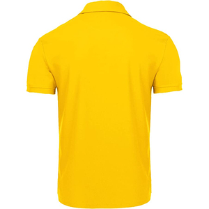 Polo de Manga Corta Amarillo para Hombre, Color Sólido, Estilo Casual, Tejido Oxford, Corte Regular - Product Image 2