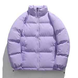 Plus Size Winter Puff Thick Warm Custom Logo Bubble Clothes Men Puffer <b>Jacket</b> Stand Collar Zip Shiny Bubble Coat high quality - Product Image 1