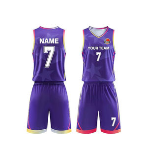 Uniforme de baloncesto de secado rápido para hombre, ligero y transpirable, con logotipo personalizado, estilo de juego de impresión de nombre de jugador de equipo - Product Image 2