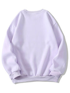 OEM venta al por mayor gota hombro Unisex lavado sólido personalizado francés Terry algodón O cuello de gran tamaño suelta no tejida sudadera de invierno - Product Image 2