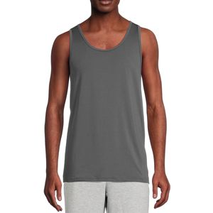 Camisetas sin mangas de punto transpirables económicas de secado rápido gris para hombres para equipos y eventos para compradores a granel - Product Image 1