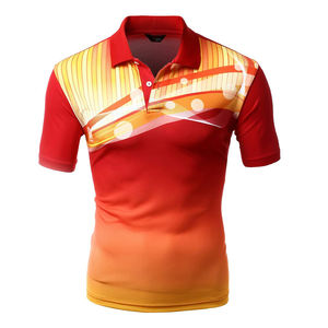 Polo de golf de manga corta de diseñador para hombre, Polo de poliéster bordado en blanco personalizado con camisetas de polo de impresión digital - Product Image 4