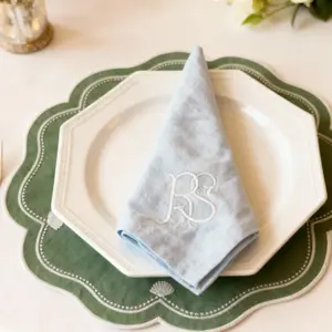 Serviettes <span class=keywords><strong>de</strong></span> <span class=keywords><strong>table</strong></span> <span class=keywords><strong>de</strong></span> <span class=keywords><strong>mariage</strong></span> personnalisées en lin 100% coton, broderie monogramme, logo personnalisé, couleurs et styles, <span class=keywords><strong>serviette</strong></span> <span class=keywords><strong>de</strong></span> <span class=keywords><strong>table</strong></span> <span class=keywords><strong>de</strong></span> <span class=keywords><strong>mariage</strong></span> - Product Image 4